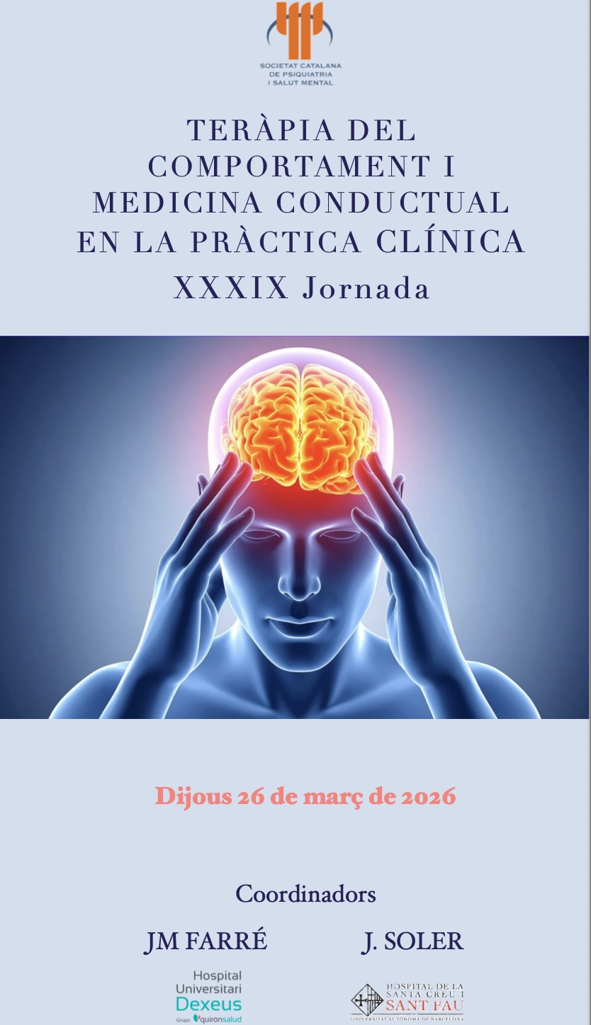 XXXIX Jornada de Teràpia del Comportament i Medicina Conductual en la Pràctica Clínica
